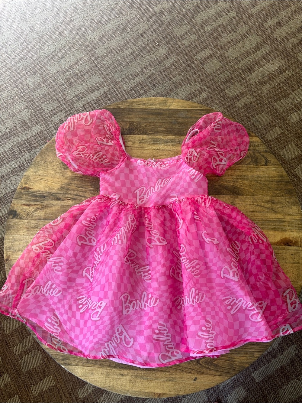 Girls Organza Hot Pink Barbie Mini Dress size 8